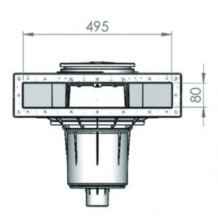 Hayward hoogwaterlijn skimmer (liner en beton) - Wit