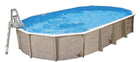 Interline Diana piscina metálica ovalada 610 cm x 360 cm x 132 cm paquete completo 