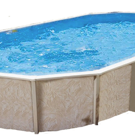 Interline Metallschwimmbecken Diana oval 730 cm x 360 cm x 132 cm Komplettpaket 