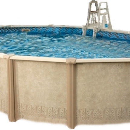Piscine métallique Interline Sunlake ovale 850 cm x 490 cm x 132 cm ensemble complet 