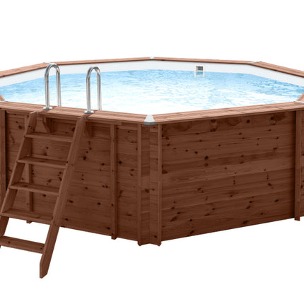 Interline Sumatra houten zwembad rond Ø530 x 138 cm compleet pakket