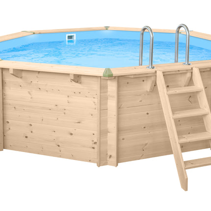 Interline Bali Holz Rundpool 530 cm x 136 cm Komplettpaket
