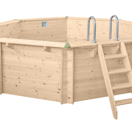 Interline Bali Holz Rundpool 530 cm x 136 cm Komplettpaket