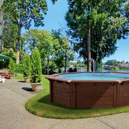 Interline Bali Holz Rundpool 530 cm x 136 cm Komplettpaket