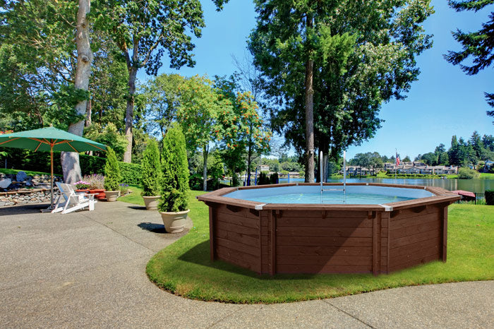 Interline Bali Holz Rundpool 530 cm x 136 cm Komplettpaket
