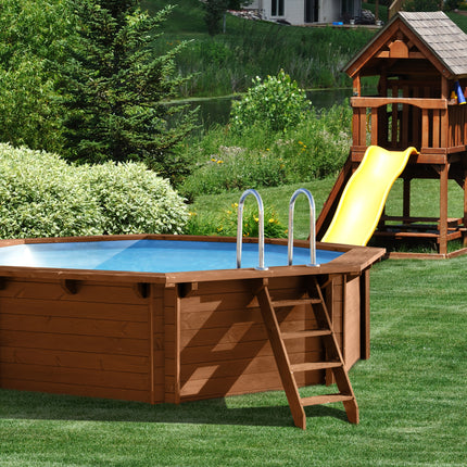 Interline Bali Holz Rundpool 530 cm x 136 cm Komplettpaket