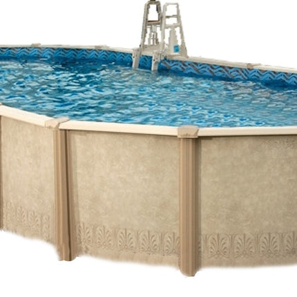 Interline Century Metallschwimmbecken oval 730 cm x 360 cm x 132 cm Komplettpaket 