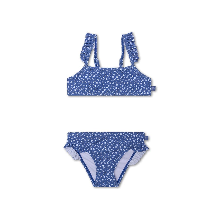 Bikini UV con stampa pantera blu