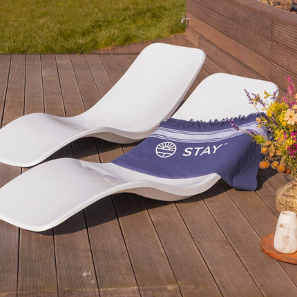 Chaise longue de luxe design pour l'eau - Blanc 