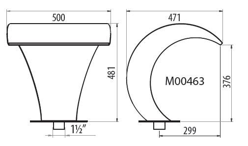 Waterornament Waterval A-500 RVS 304