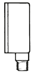 Manometer Kunststoff 63 mm trocken, 0–1 bar