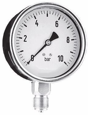 Manometer Kunststof 63 mm Droog, 0–1 bar