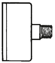 Manometer Stahl 63mm trocken AA 0 - 1