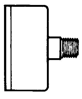 Manometer kunststof 63mm droog oa 0 - 10