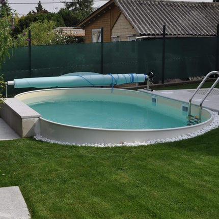 Happy Pool metalen zwembad Adria Blauw ovaal 1228 cm x 600 cm x 135 cm