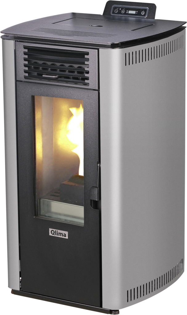 Qlima Pelletkachel Fiorina 90 S-Line – 9 kW, Grijs