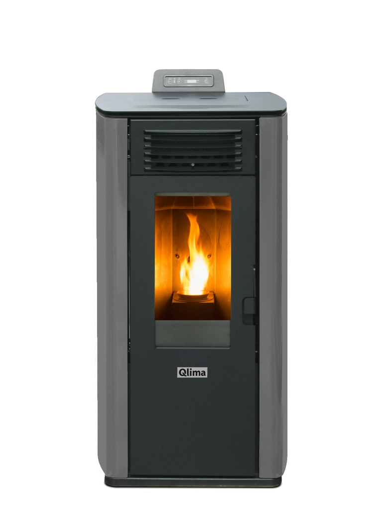 Stufa a pellet Qlima Fiorina 90 S-Line – 9 kW, Grigio