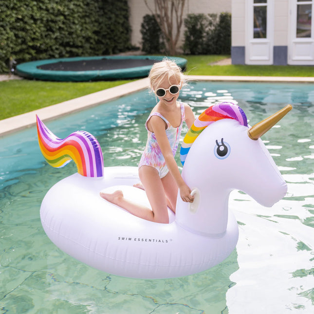 Swim Essentials - Dreamscape | Weißes aufblasbares Einhorn XXL