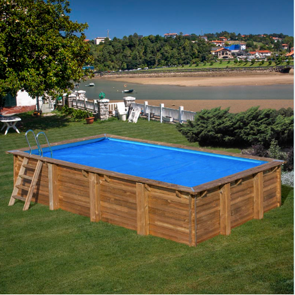 Couverture d'été pour les piscines Gre Evora de 620 cm x 420 cm 