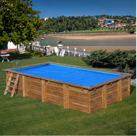 Sommerabdeckung für die Gre Evora-Schwimmbecken von 620 cm x 420 cm 