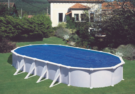 Isothermische Abdeckung für ovale Schwimmbecken von 730 x 375 cm 