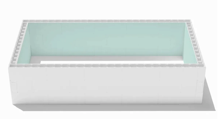 Schwimmbad-Bausatz aus hochdichtem Polystyrol – 6,00 x 3,00 x 1,50 m