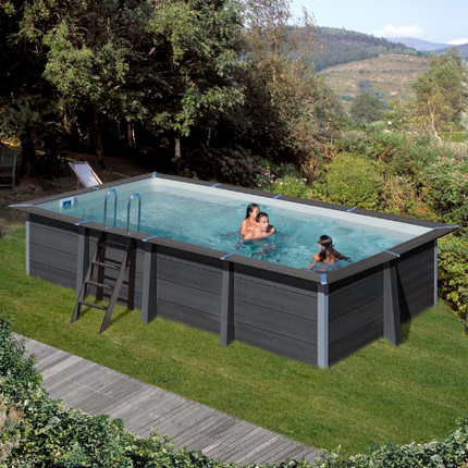 Liner gris pour piscine Avantgarde rectangulaire 606 x 326 x 124 cm de Gre