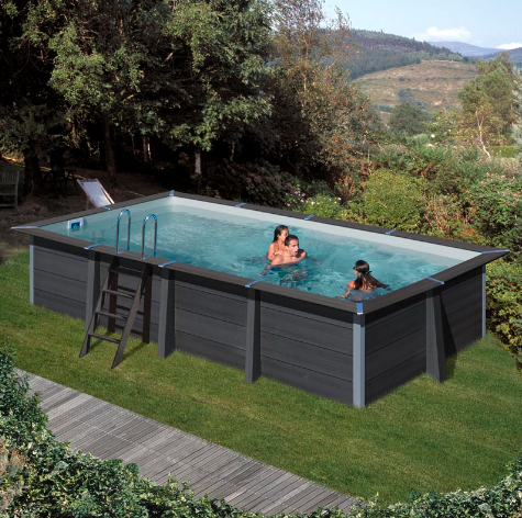 Liner gris para piscina rectangular Avantgarde de 606 x 326 x 124 cm de Gre