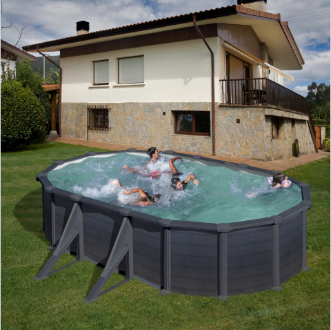 Piscine ovale en acier Gre Granada 500 cm x 300 cm x 132 cm