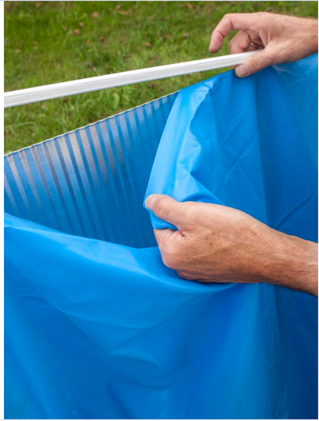 Liner para piscinas metálicas redondas Azul 40/100 - Ø460 x 132 cm