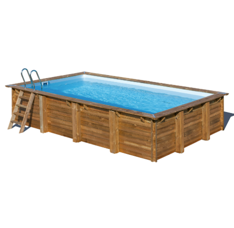 Gre Holzschwimmbad Sunbay Mango rechteckig 618 cm x 320 cm x 130 cm