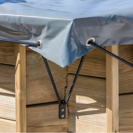 Winterafdekking voor houten zwembad Grenade – 476 x 376 cm