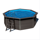 Couverture d'été pour piscines rondes composites – convient pour une piscine de Ø 410 cm (couverture Ø 361 cm, 400 microns)