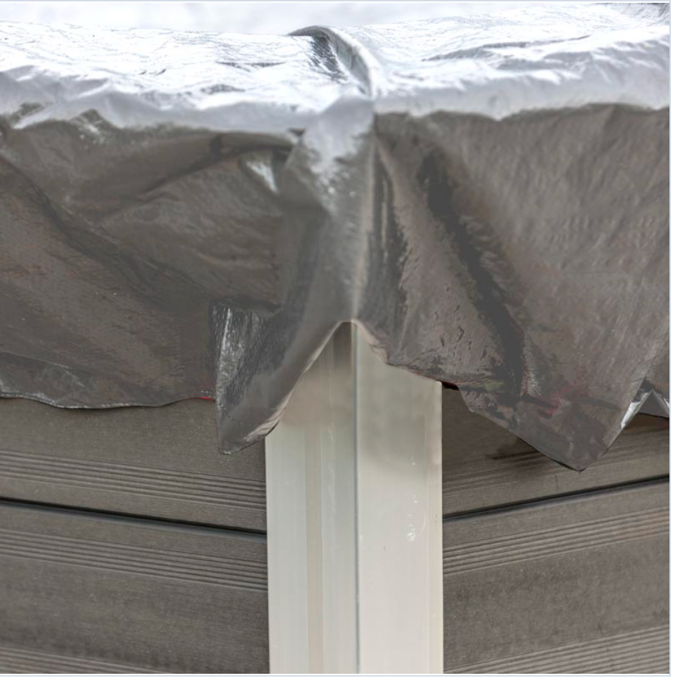 GRE Winterafdekking Rond – Zeil Ø460 cm, voor Composite Zwembaden Ø410 cm (580 g/m²)