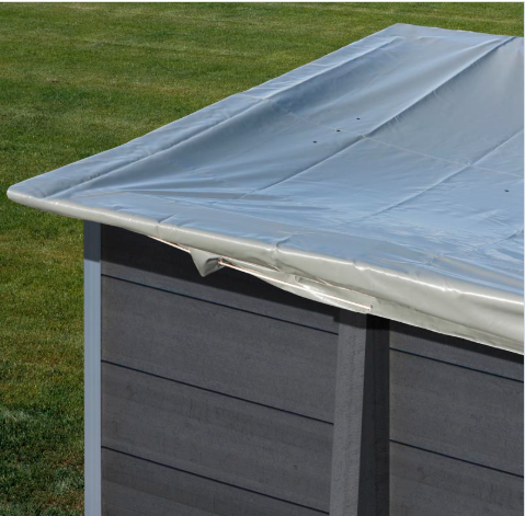 Gre - Winterafdekking voor Vierkante Composiet Zwembaden – 376 x 376 cm