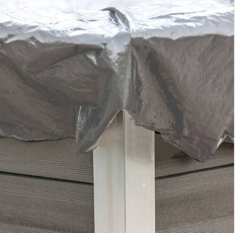 Gre - Winterafdekking voor Vierkante Composiet Zwembaden – 376 x 376 cm