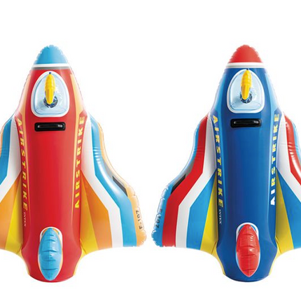 Avion gonflable Intex avec pistolet à eau 117 cm - Bleu