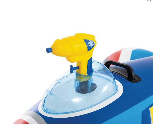 Intex opblaas vliegtuig met waterpistool 117 cm - Blauw
