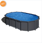 Gre Ovalada Ovaal Stalen Zwembad - 610 cm x 375 cm x 132 cm