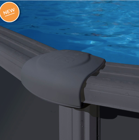 Gre Ovalada Ovaal Stalen Zwembad - 610 cm x 375 cm x 132 cm