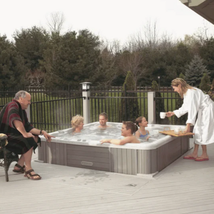 Sunrise Spa Classic 970S/grijs - 7 persoons met lounge