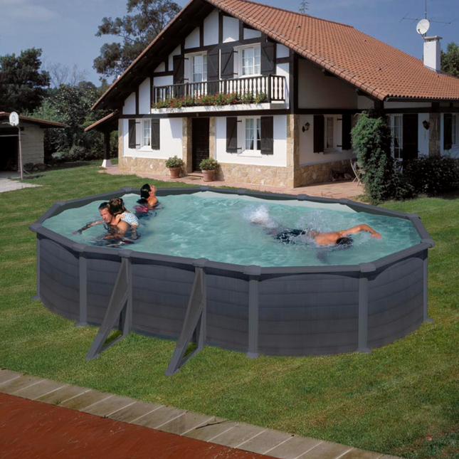 Piscina Gre Granada ovale in acciaio 610 cm x 375 cm x 132 cm