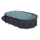 Piscina Gre Capri ovale in acciaio 610 cm x 375 cm x 132 cm