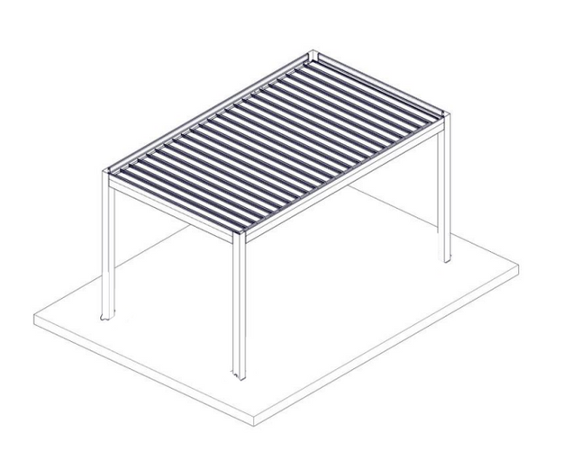 Marquesina autoportante Pinela Antracita 350 x 355 cm