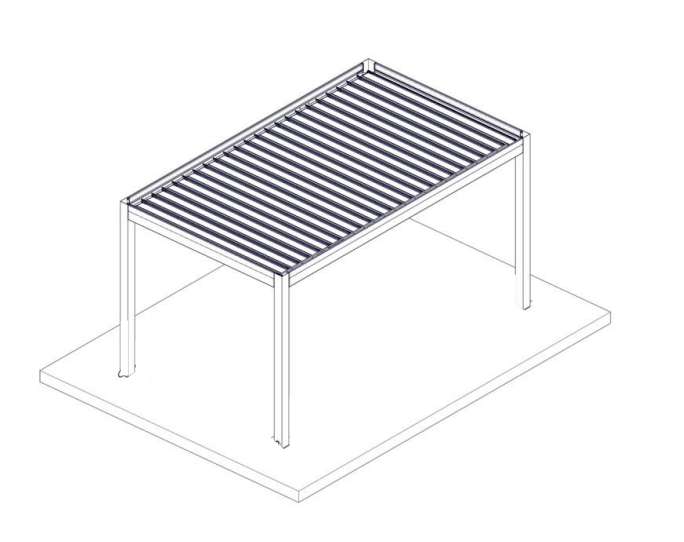 Pinela Anthrazit freistehendes Baldachin 495 x 300 cm