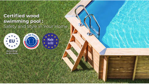 Gre Holzpool Safran 2 oval 620 cm x 395 cm x 136 cm