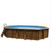 Gre Houten zwembad Macadamia ovaal 632 cm x 335 cm x 130 cm