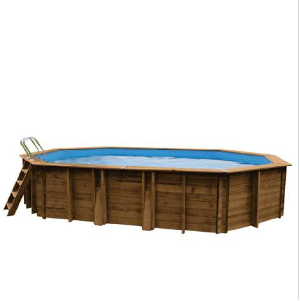 Gre Holzschwimmbecken Macadamia oval 632 cm x 335 cm x 130 cm