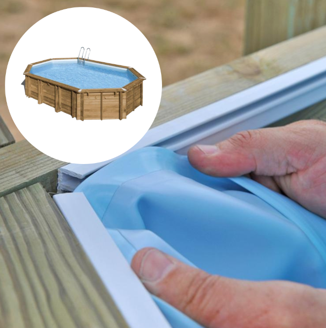 Sunbay Safran 2 Poolfolie 620 x 395 x 136 cm – Blaue Ersatzfolie