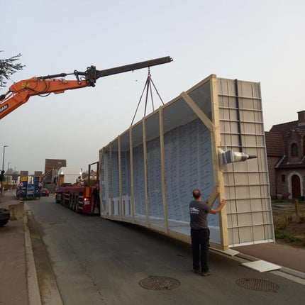 Piscine polypropylène noire avec escalier droit - 1200 x 400 x 150 cm